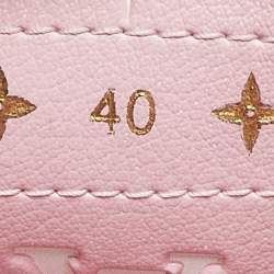 Pre Owned Louis Vuitton White/Pink Leather Charlie Low Top Sneakers Size 40