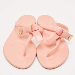 مملوكة مسبقًا Louis Vuitton Pink Jelly SeaStar Thong Flat Slides Size 38