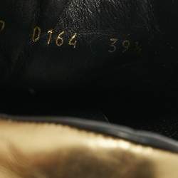 Pre Owned Louis Vuitton Black Nylon and Patent Leather Low Top Sneakers Size 39.5