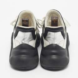 Pre Owned Louis Vuitton Tricolor Leather and Monogram Canvas Archlight Sneakers Size 38