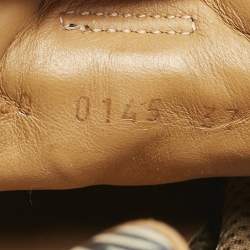 Pre Owned Louis Vuitton Black/White Calf Hair and Leather Run Away Lace Up Sneakers Size 37