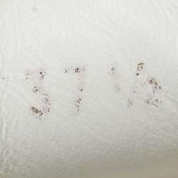 Pre Owned Louis Vuitton White/Gold Leather Frontrow Lace Up Sneakers Size 37.5