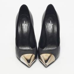 Pre Owned Louis Vuitton Black Leather Urban Twist Pumps Size 38