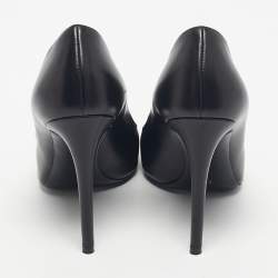 Pre Owned Louis Vuitton Black Leather Urban Twist Pumps Size 38