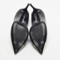 Pre Owned Louis Vuitton Black Leather Urban Twist Pumps Size 38