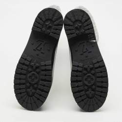 Pre Owned Louis Vuitton Black Monogram Rubber Splash Rain Boots Size 40