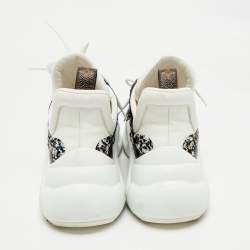 Pre Owned Louis Vuitton Multicolor Leather and Tweed Archlight Lace Up Sneakers Size 41