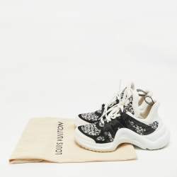 Pre Owned Louis Vuitton Multicolor Leather and Tweed Archlight Lace Up Sneakers Size 41