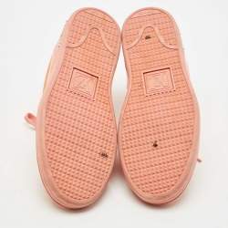 Pre Owned Louis Vuitton Pink/Orange Patent Leather Frontrow Sneakers Size 38