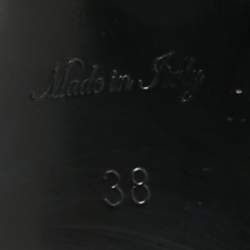 Pre Owned Louis Vuitton Black Leather Rotary Mules Size 38