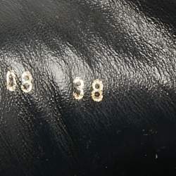 Pre Owned Louis Vuitton Brown/Black Monogram Canvas And Patent Leather Frontrow Low Top Sneakers Size 38