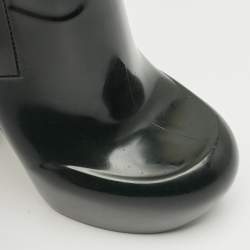 Pre Owned Louis Vuitton Green Rubber Platform Rain Boots Size 40