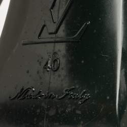 Pre Owned Louis Vuitton Green Rubber Platform Rain Boots Size 40