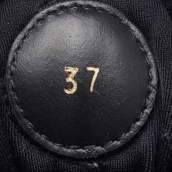 Pre Owned Louis Vuitton Black Neoprene, Mesh and Suede Run Away Sneakers Size 37