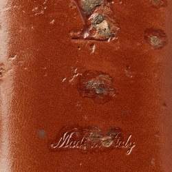 Pre Owned Louis Vuitton Brown Monogram Canvas and Leather Slingback Flat Sandals Size 40