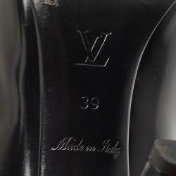 Pre Owned Louis Vuitton Black Leather and Patent Leather Urban Twist Pumps Size 39