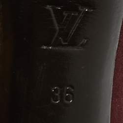 Pre Owned Louis Vuitton Burgundy Suede Tassel Platform Pumps Size 36