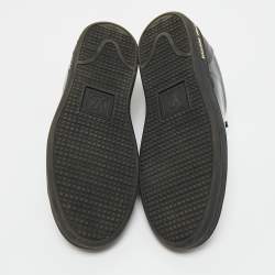 Pre Owned Louis Vuitton Black Patent Leather Frontrow Low Top Sneakers Size 36