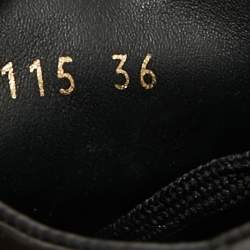 Pre Owned Louis Vuitton Black Patent Leather Frontrow Low Top Sneakers Size 36