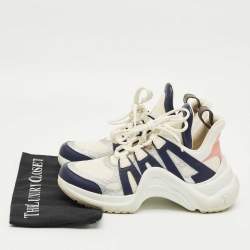 Pre Owned Louis Vuitton Multicolor Leather and Mesh Archlight Low Top Sneakers Size 39