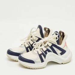 Pre Owned Louis Vuitton Multicolor Leather and Mesh Archlight Low Top Sneakers Size 39