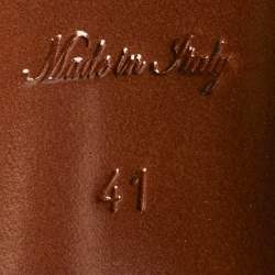 Pre Owned Louis Vuitton Brown Leather Horizon Ankle Strap Sandals Size 41