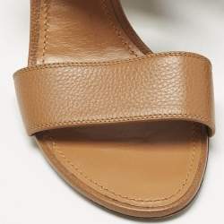 Pre Owned Louis Vuitton Brown Leather Horizon Ankle Strap Sandals Size 41