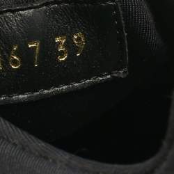 Pre Owned Louis Vuitton Black Knit Fabric and Monogram Leather Aftergame Lace Up Sneakers Size 39