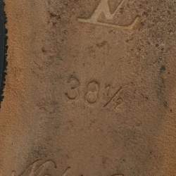 Pre Owned حذاء باليرينا فلات لوي فيتون بوبي جلد أسود لامع مقاس 38.5