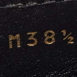 Pre Owned Louis Vuitton Black Monogram Empreinte Leather Gloria Loafers Size 38.5