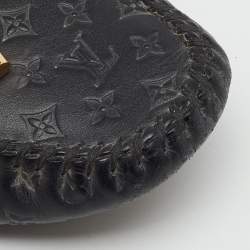 مملوكة مسبقًا حذاء لوفرز لوي فيتون سليب أون غلوريا جلد مونوغرامي أسود مقاس 38