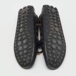 مملوكة مسبقًا حذاء لوفرز لوي فيتون سليب أون غلوريا جلد مونوغرامي أسود مقاس 38