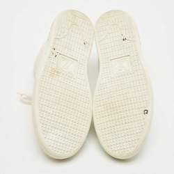 Pre Owned Louis Vuitton White Leather Frontrow Low Top Sneakers Size 37.5