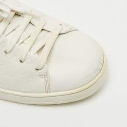 Pre Owned Louis Vuitton White Leather Frontrow Low Top Sneakers Size 37.5