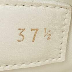 Pre Owned Louis Vuitton White Leather Frontrow Low Top Sneakers Size 37.5