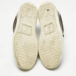 مملوكة �مسبقًا حذاء رياضي لوي فيتون فرانتروا جلد لامع وقماش مونوغرام بني/أسود مقاس 36