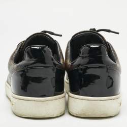 مملوكة مسبقًا حذاء رياضي لوي فيتون فرانتروا جلد لامع وقماش مونوغرام بني/أسود مقاس 36