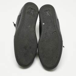 Pre Owned Louis Vuitton Black Nylon and Patent Leather Low Top Sneakers Size 37