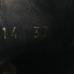 Pre Owned Louis Vuitton Black Nylon and Patent Leather Low Top Sneakers Size 37