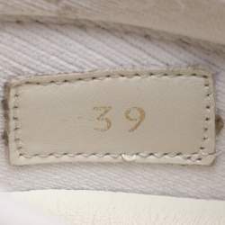 مملوكة مسبقًا Louis Vuitton Gold Lurex Fabric and Leather Aftergame Sneakers Size 39