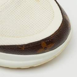 Pre Owned Louis Vuitton White Mesh, Leather and Coated Canvas Archlight Sneakers Size 37
