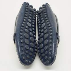 مملوكة مسبقًا حذاء لوفرز أوكسفورد لويس فيتون جلد إيبي أزرق مقاس 38