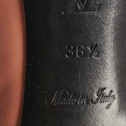 Pre Owned Louis Vuitton Orange Patent Leather Betty Pumps Size 36.5