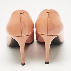 Pre Owned Louis Vuitton Orange Patent Leather Betty Pumps Size 36.5