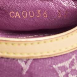 Pre Owned Louis Vuitton Purple Canvas Wedge Espadrille Sandals Size 37