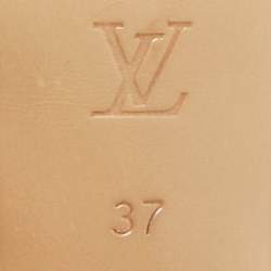 Pre Owned Louis Vuitton Black Monogram Denim Mules Size 37