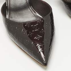 مملوكة مسبقًا Louis Vuitton Burgundy Monogram Patent Leather Buckle Mules Size 40