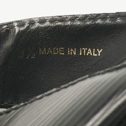 Pre Owned Louis Vuitton Black Leather Thong Sandals Size 39.5