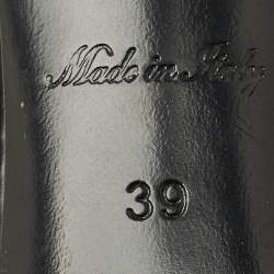 Pre Owned Louis Vuitton Black Leather Revival Slide Sandals Size 39