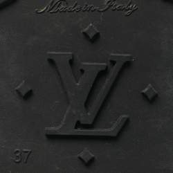 Pre Owned Louis Vuitton Black Monogram Rubber Splash Rain Boots Size 37